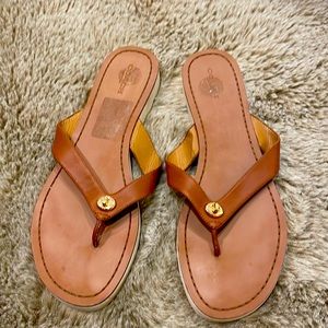 Coach flip flops. Size 10 EU40.Color brown.